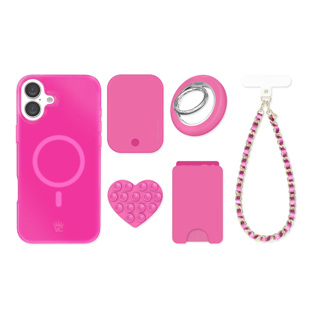 Pink Sapphire Jelly iPhone Bundle Set