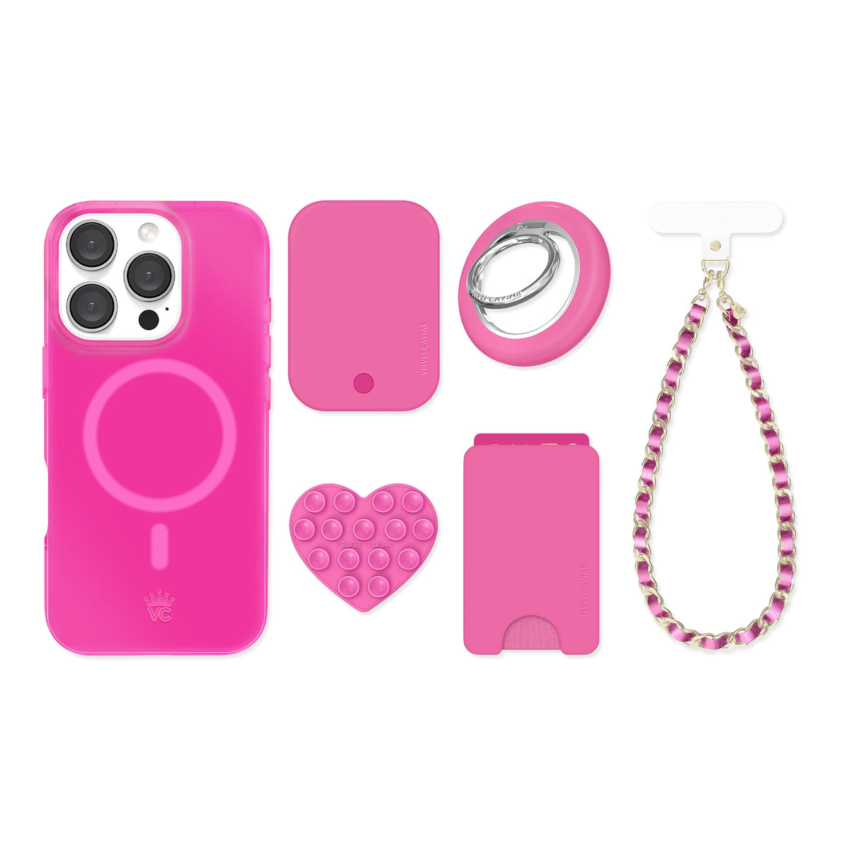 Pink Sapphire Jelly iPhone Bundle Set