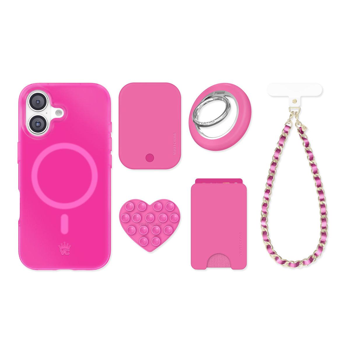 Pink Sapphire Jelly iPhone Bundle Set