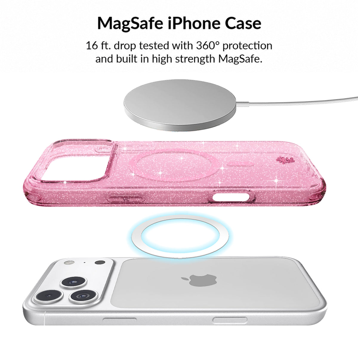 Pink Stardust Glitter iPhone Bundle Set