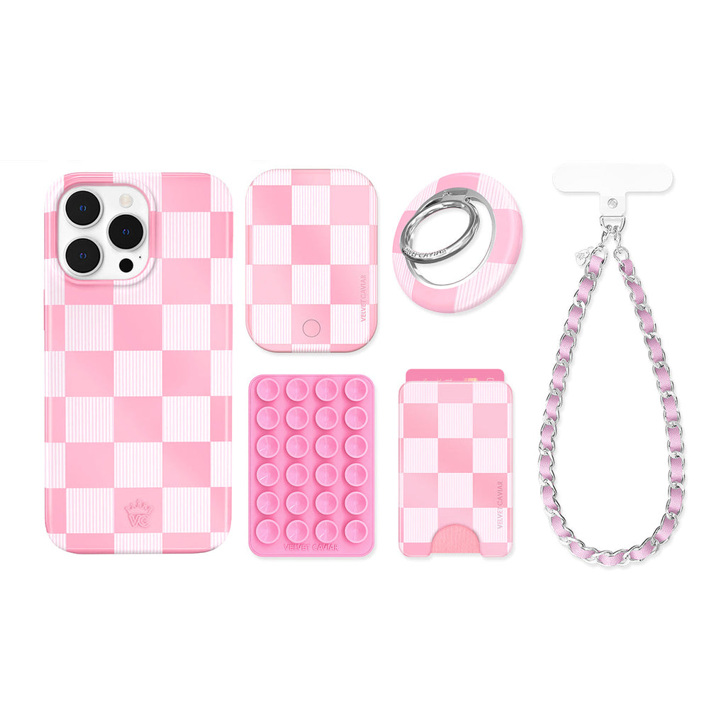 Pink Vibe Checker iPhone Bundle Set