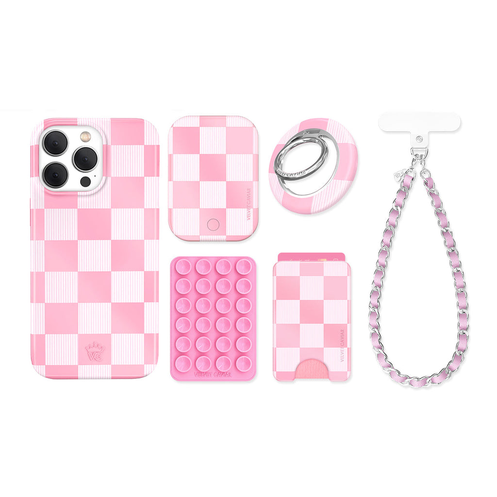 Pink Vibe Checker iPhone Bundle Set