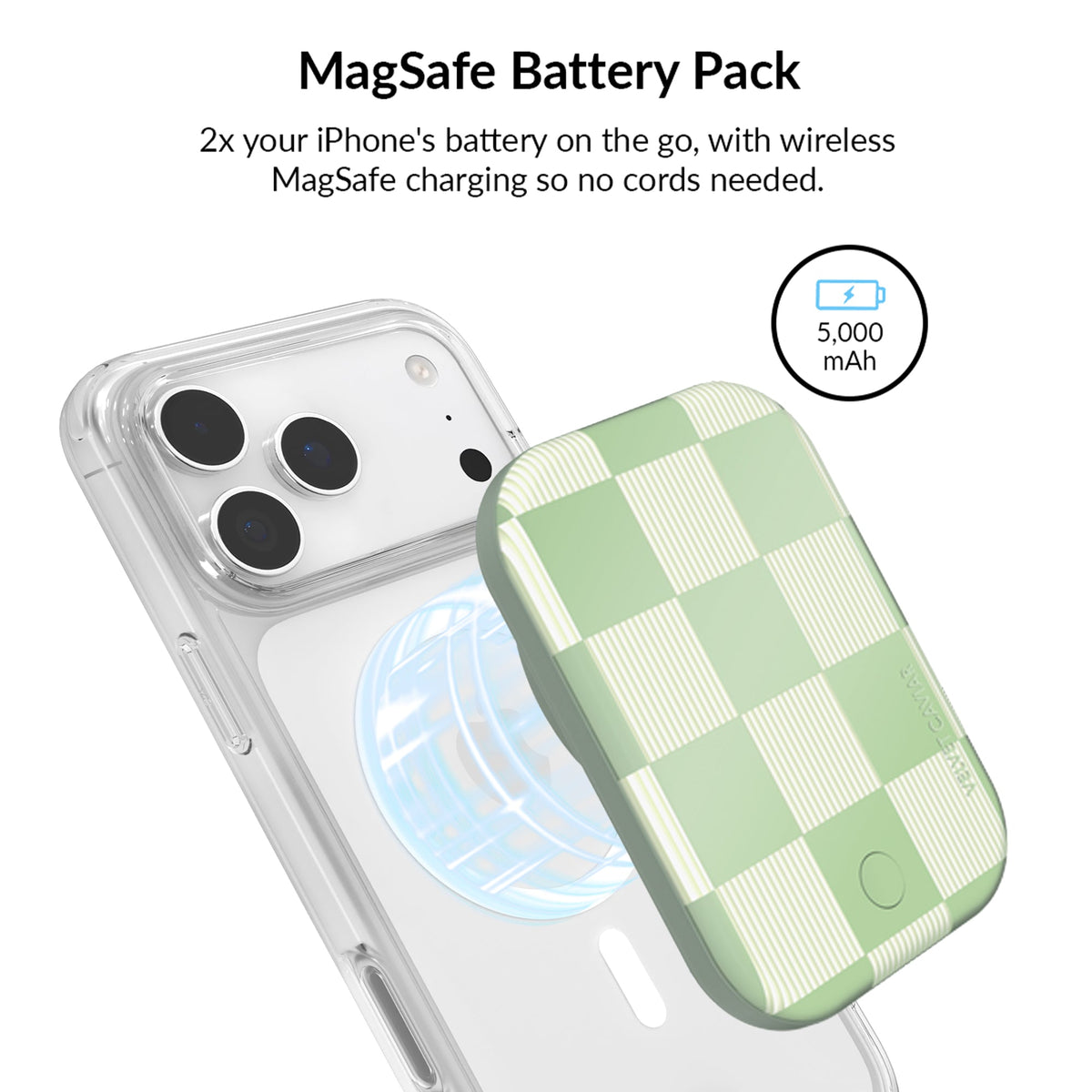 Pistachio Vibe Checkered iPhone Bundle Set