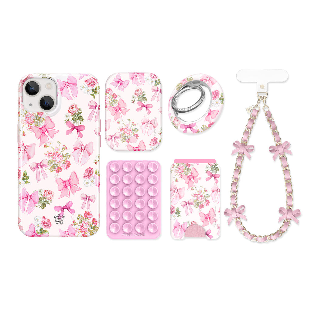 Posie Pink Bows iPhone Bundle Set