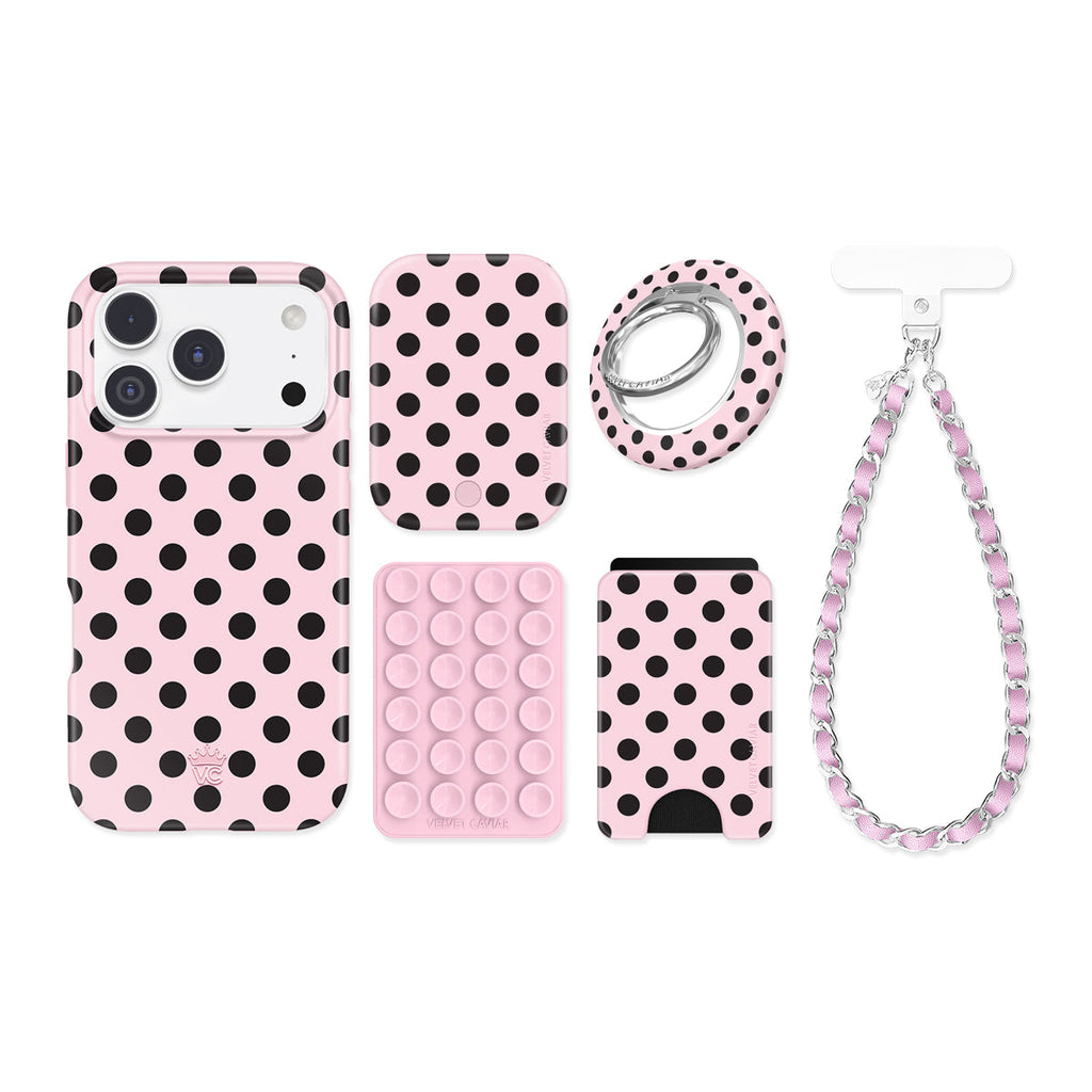 Princess Pink Polka Dot iPhone Bundle Set