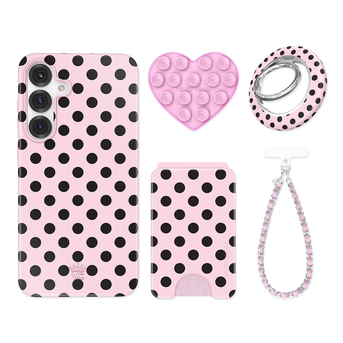 Princess Pink Polka Dot Samsung Bundle Set