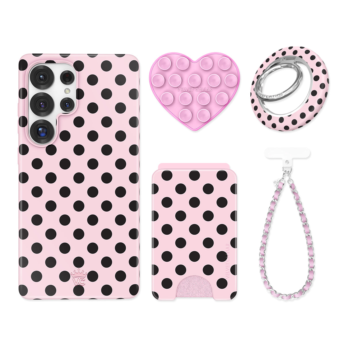 Princess Pink Polka Dot Samsung Bundle Set