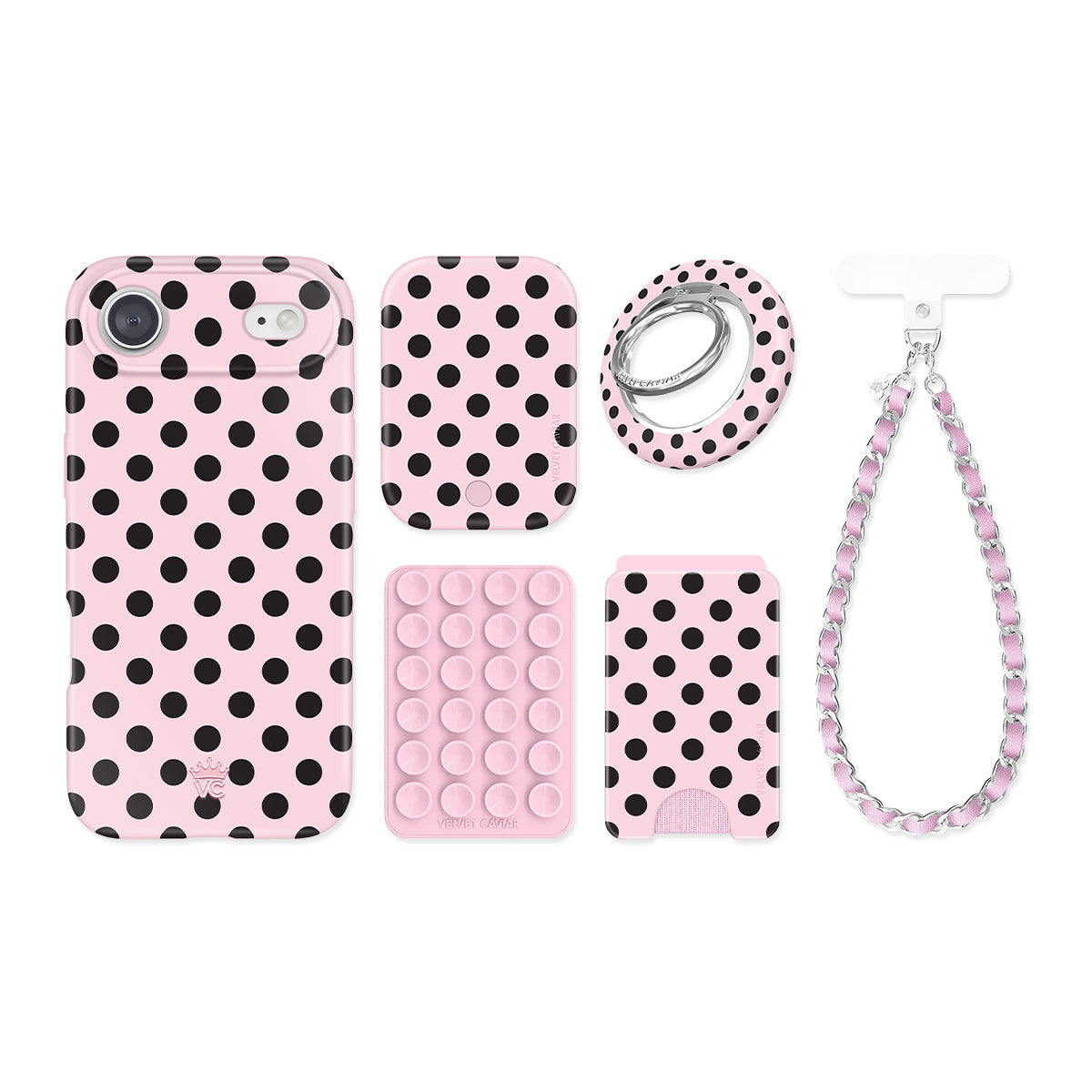 Princess Pink Polka Dot iPhone Bundle Set