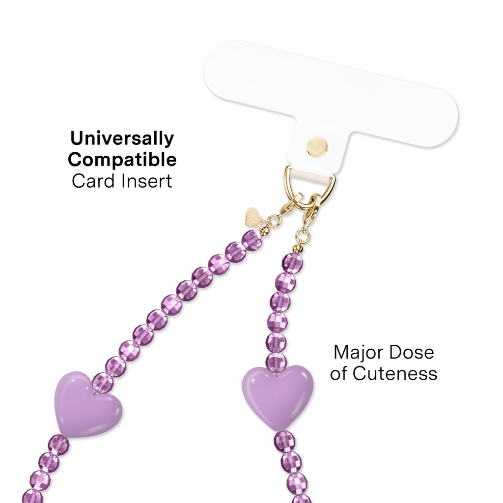 Purple Heart Phone Charm