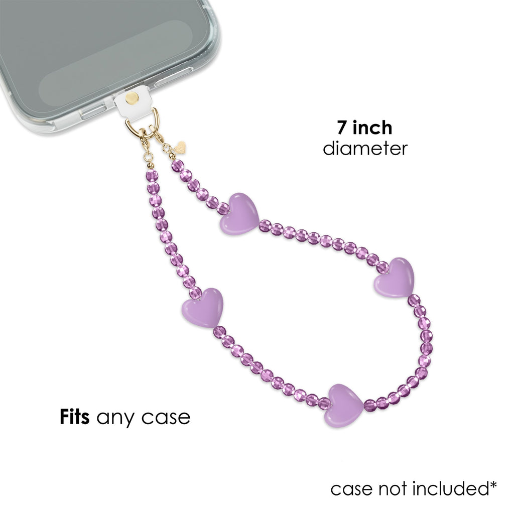 Purple Heart Phone Charm
