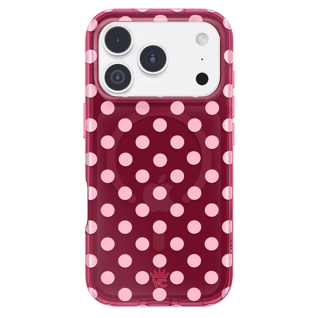 Raspberry Polka Dot iPhone Case