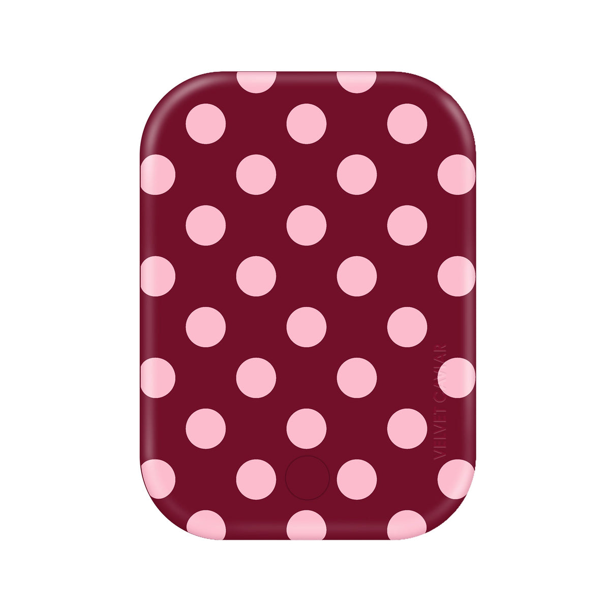Raspberry Polka Dot Portable MagSafe Charger Power Pack