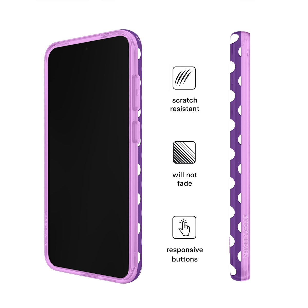 Violet Glow Polka Dot Samsung Case