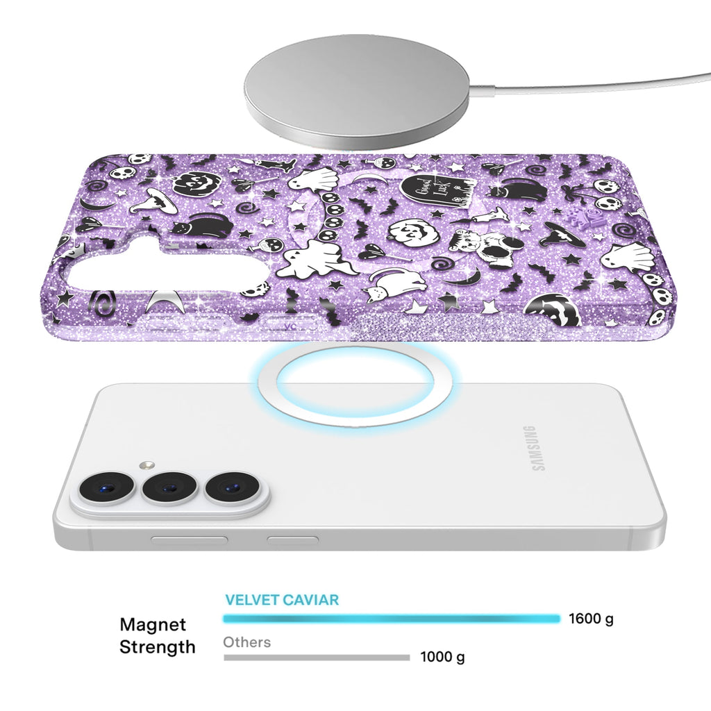 Witchy Lilac Glitter Samsung Case