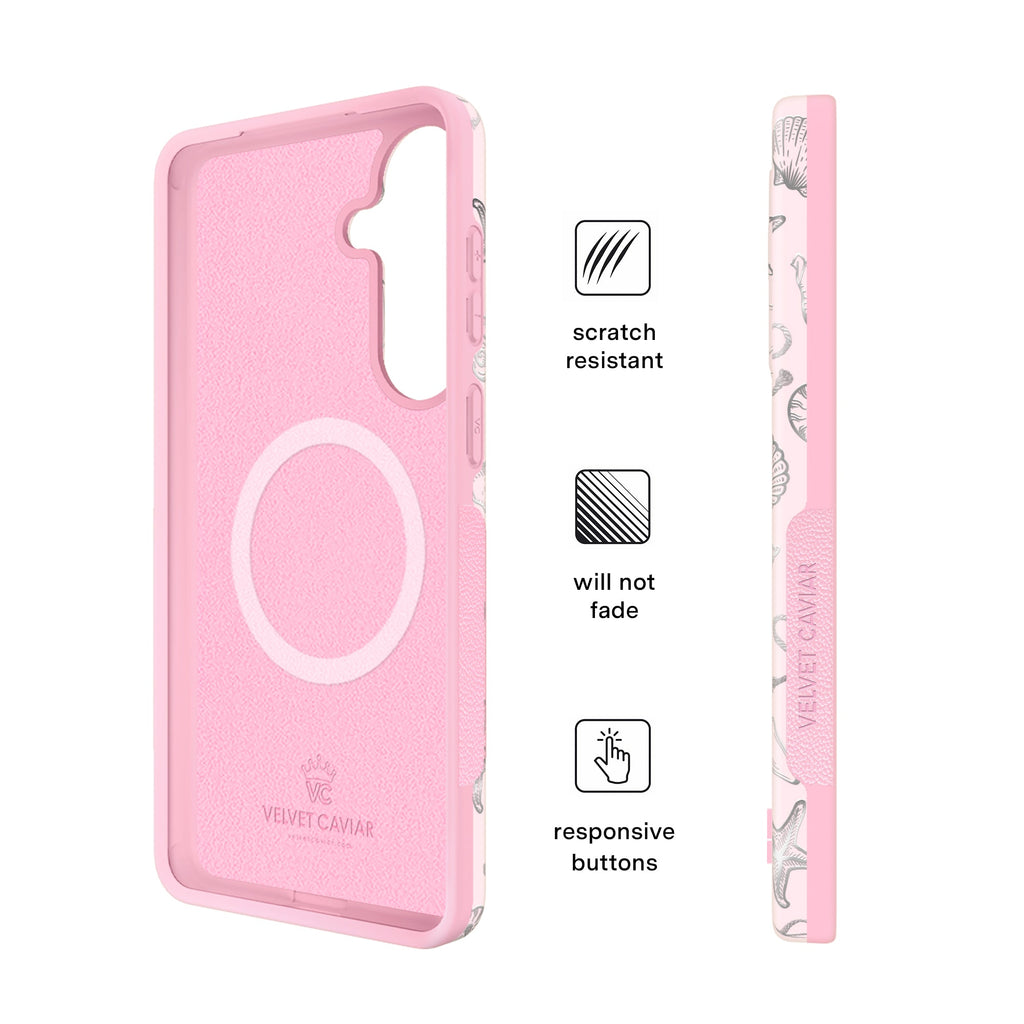 Pink Coastal Seashells Samsung Case