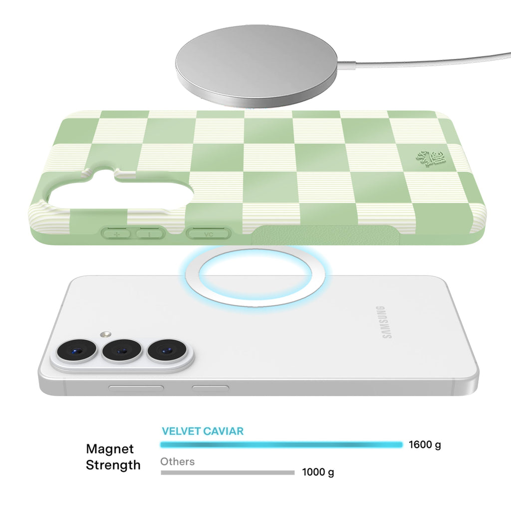 Pistachio Vibe Checkered Samsung Case