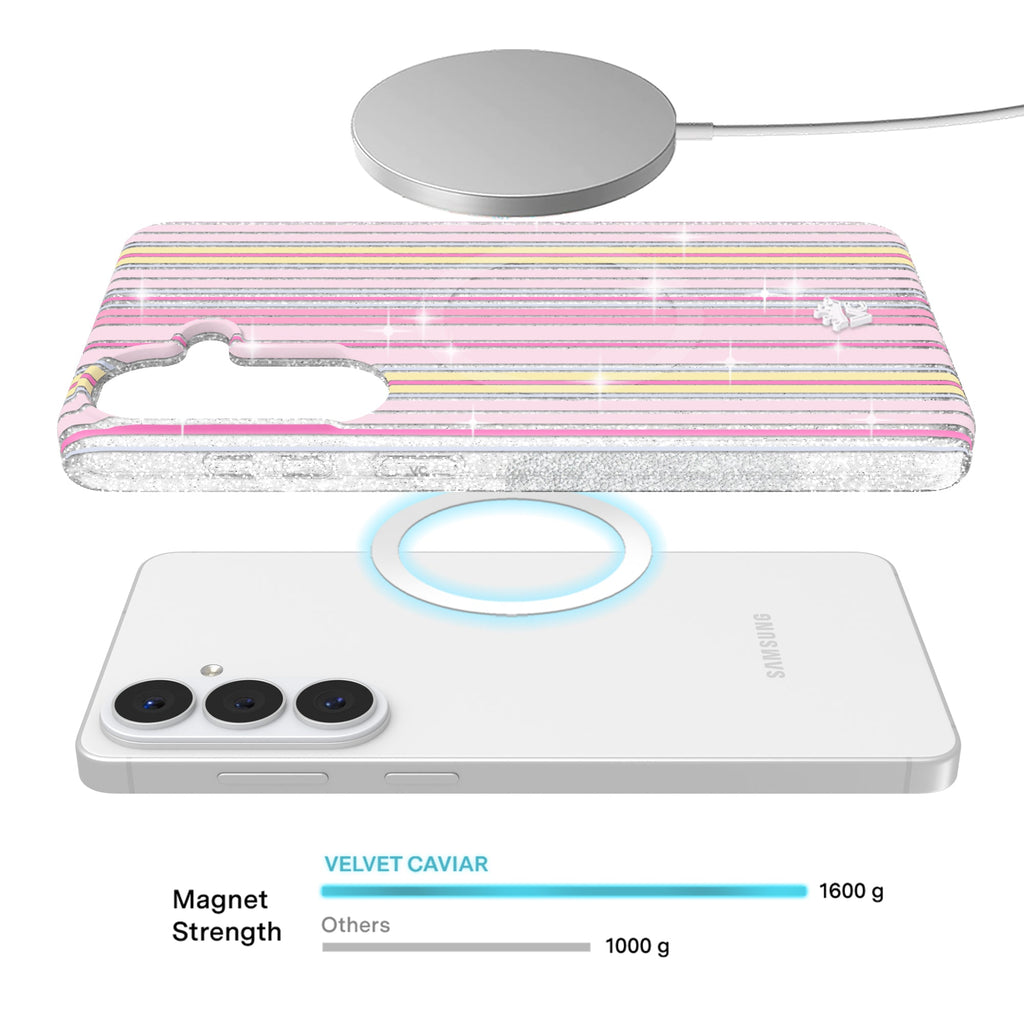 Sunkissed Stripes Glitter Samsung Case