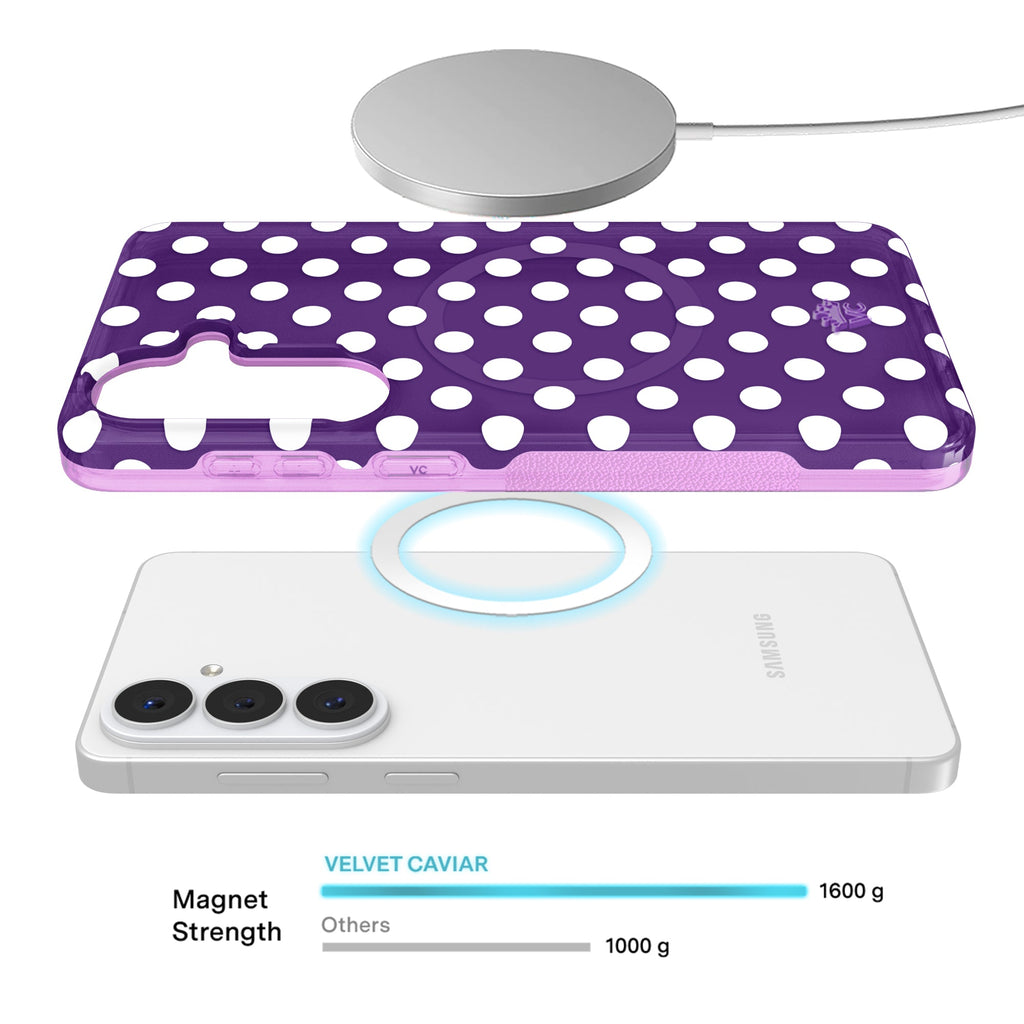 Violet Glow Polka Dot Samsung Case
