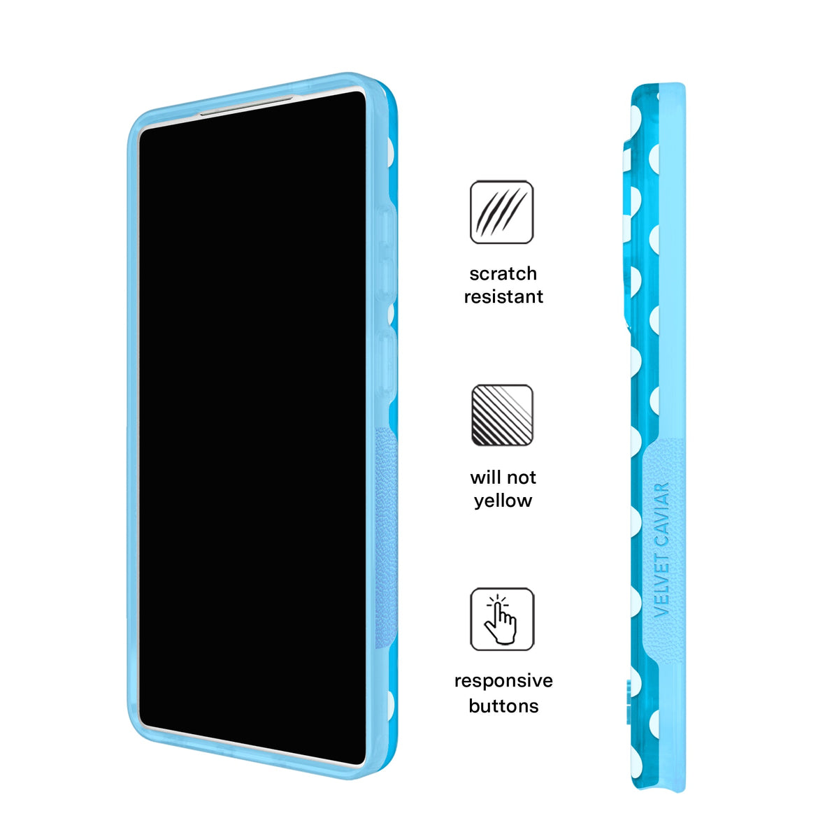 Aquamarine Polka Dot Samsung Case