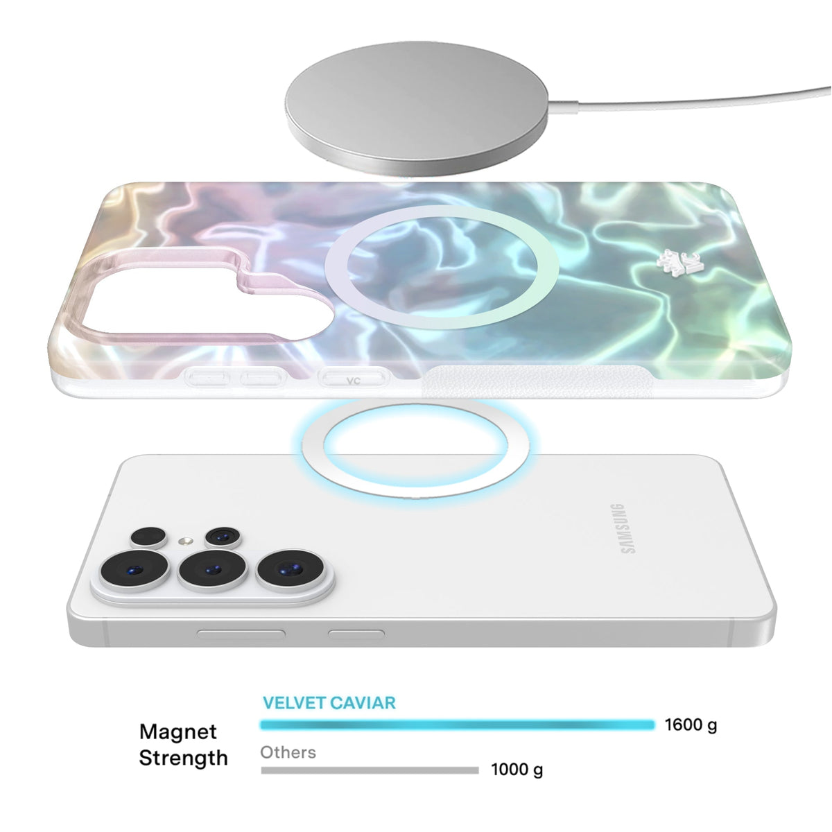 White Opal Holo Samsung Case