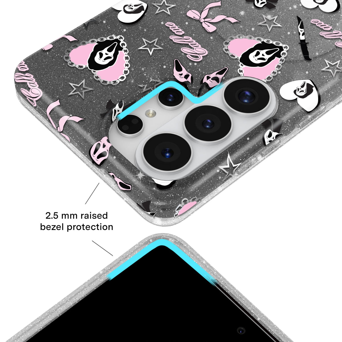 Ghost Face Goth Glitter Samsung Case