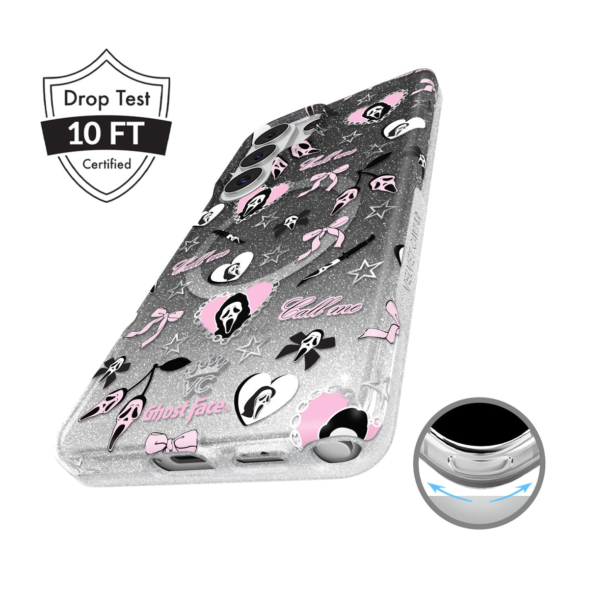 Ghost Face Goth Glitter Samsung Case