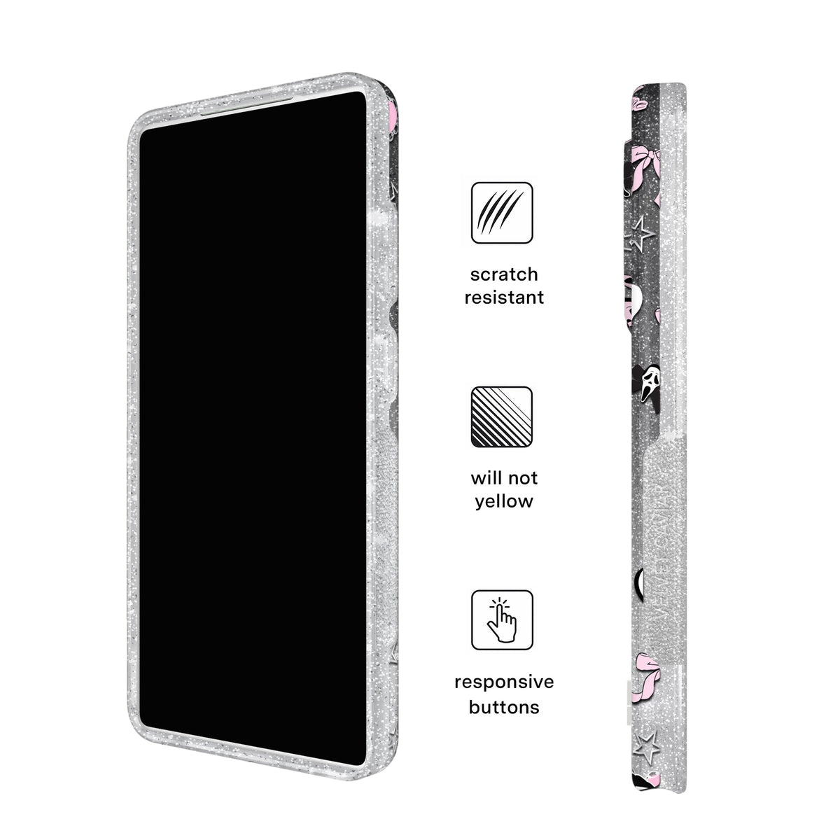 Ghost Face Goth Glitter Samsung Case