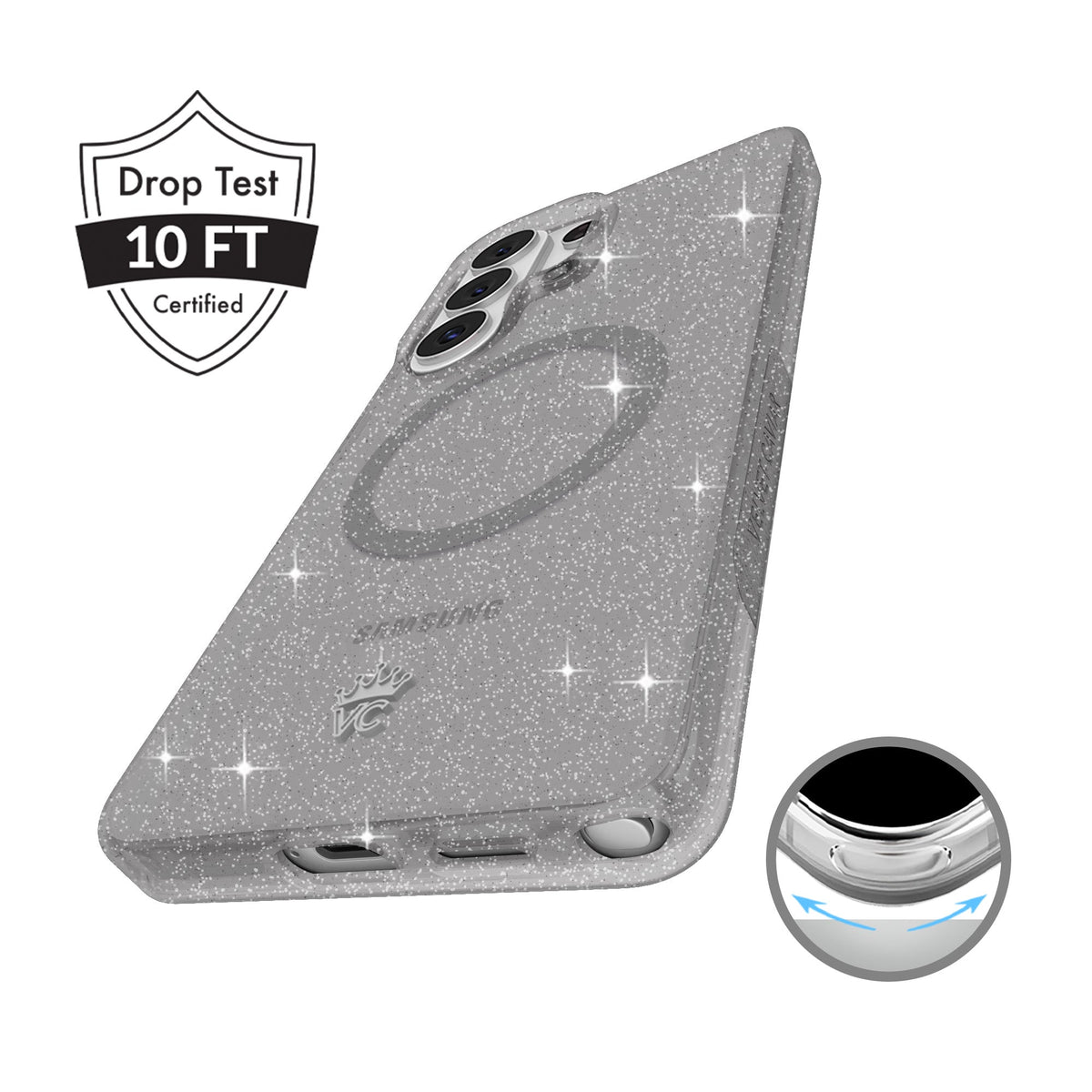 Grey Stardust Samsung Case