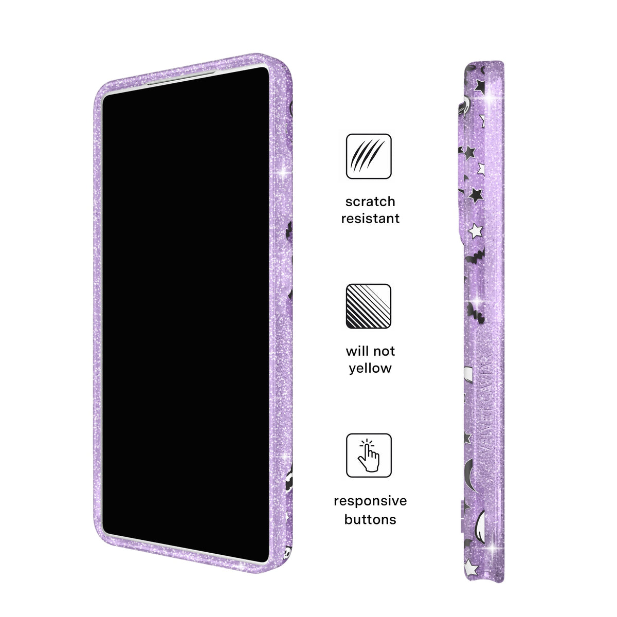 Witchy Lilac Glitter Samsung Case