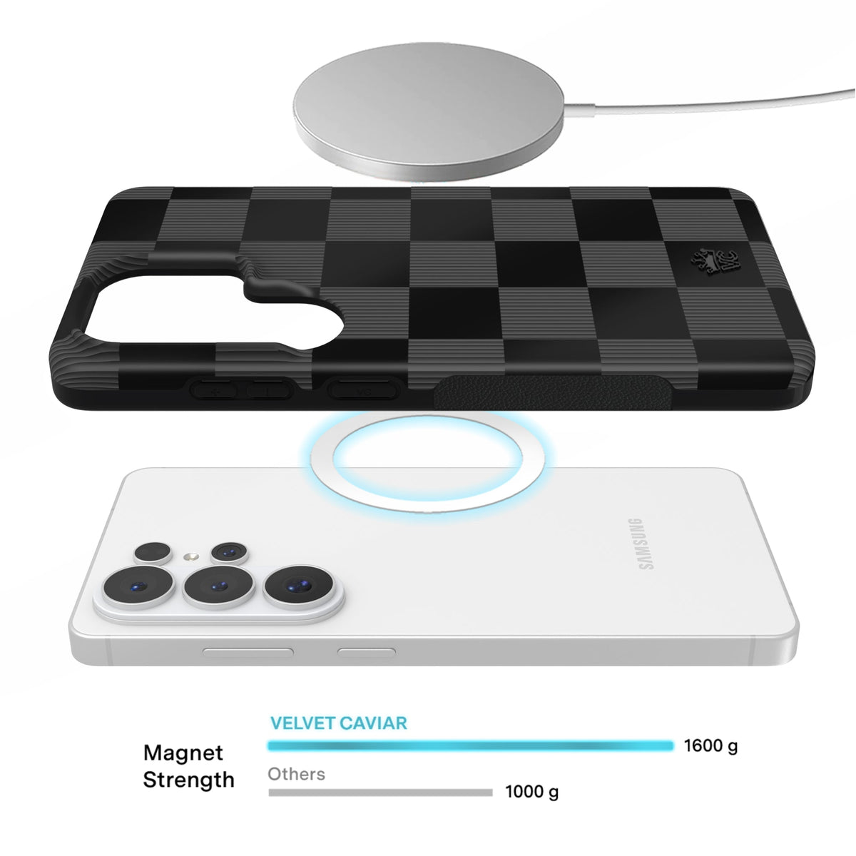 Noir Vibe Checkered Samsung Case