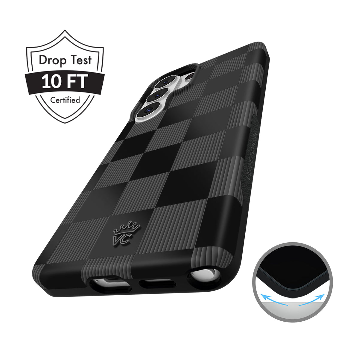 Noir Vibe Checkered Samsung Case
