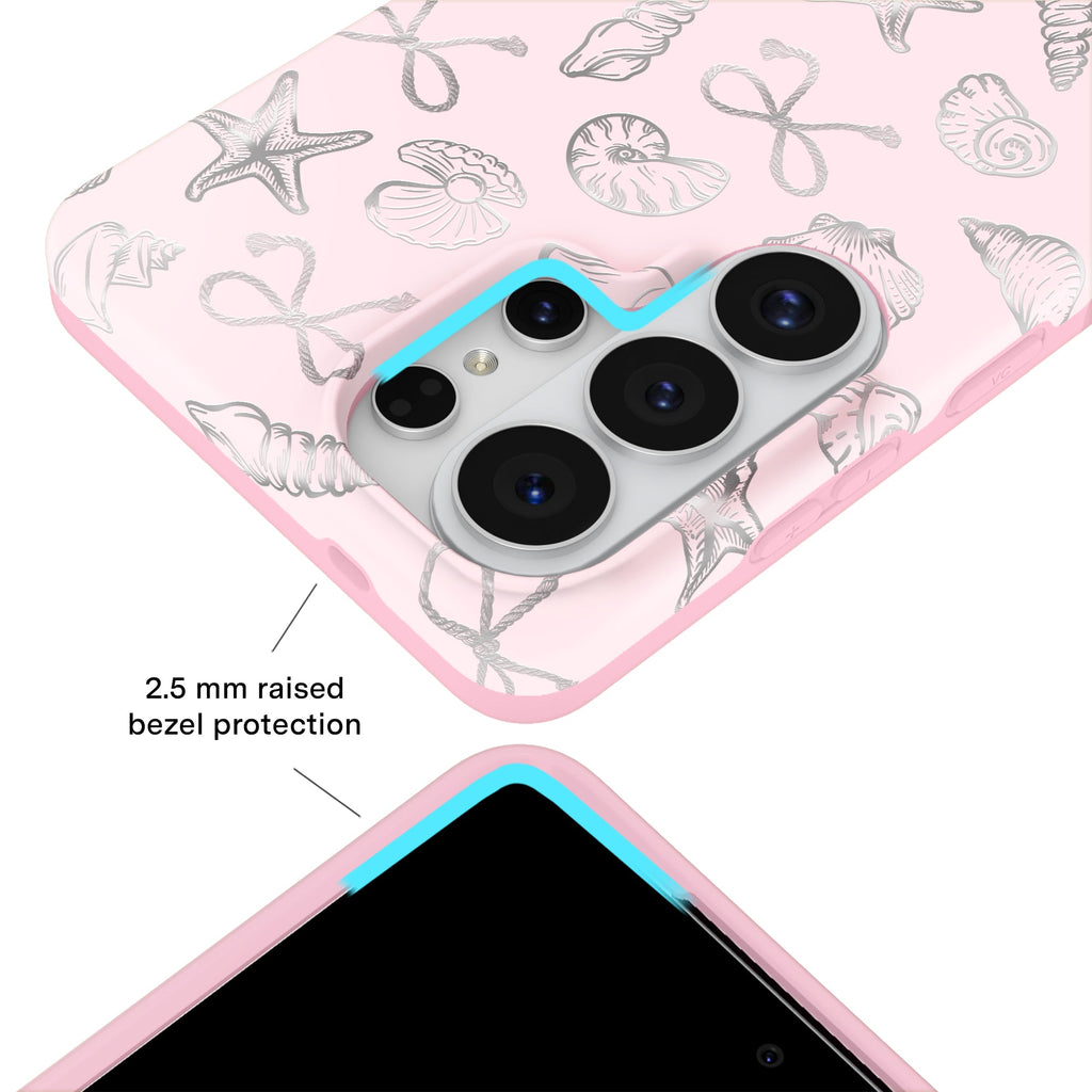 Pink Coastal Seashells Samsung Case