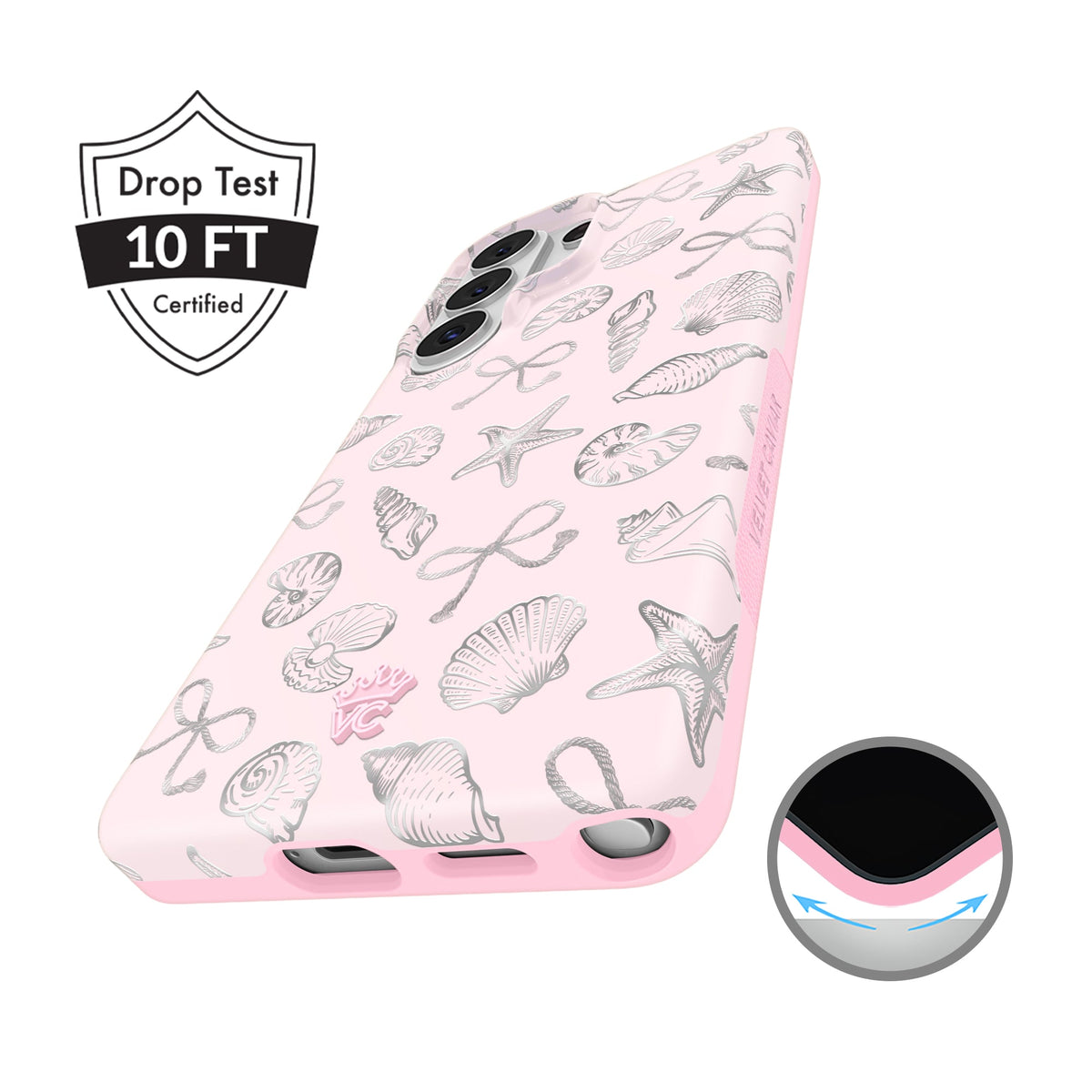 Pink Coastal Seashells Samsung Case