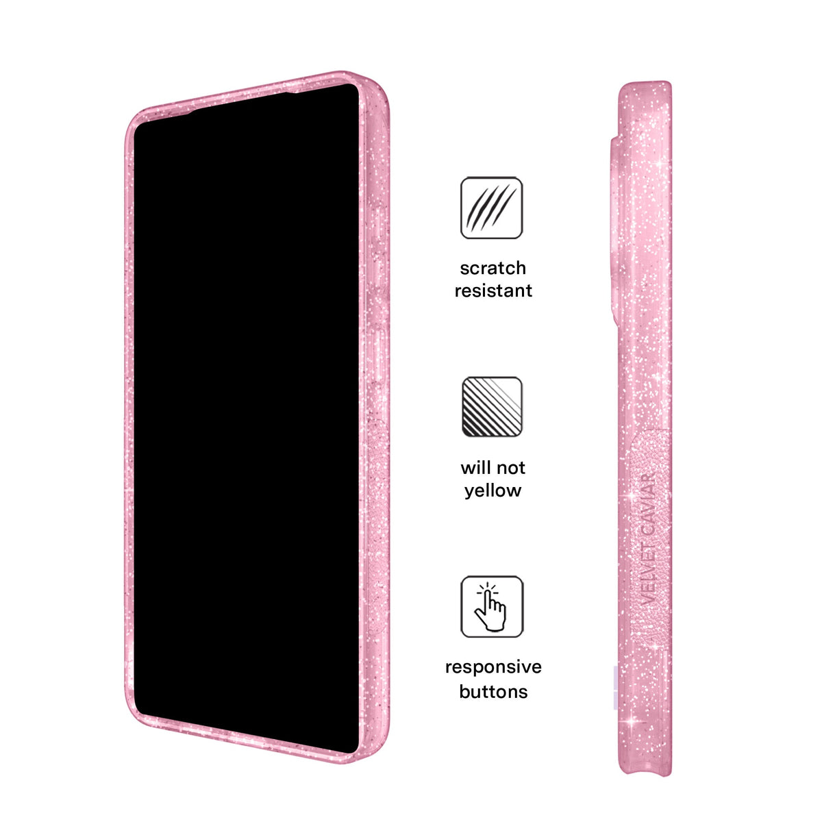 Pink Stardust Glitter Samsung Case