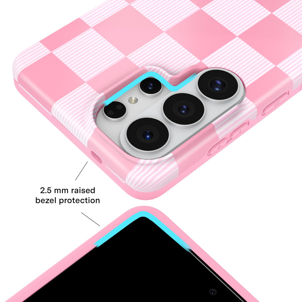 Pink Vibe Checkered Samsung Case