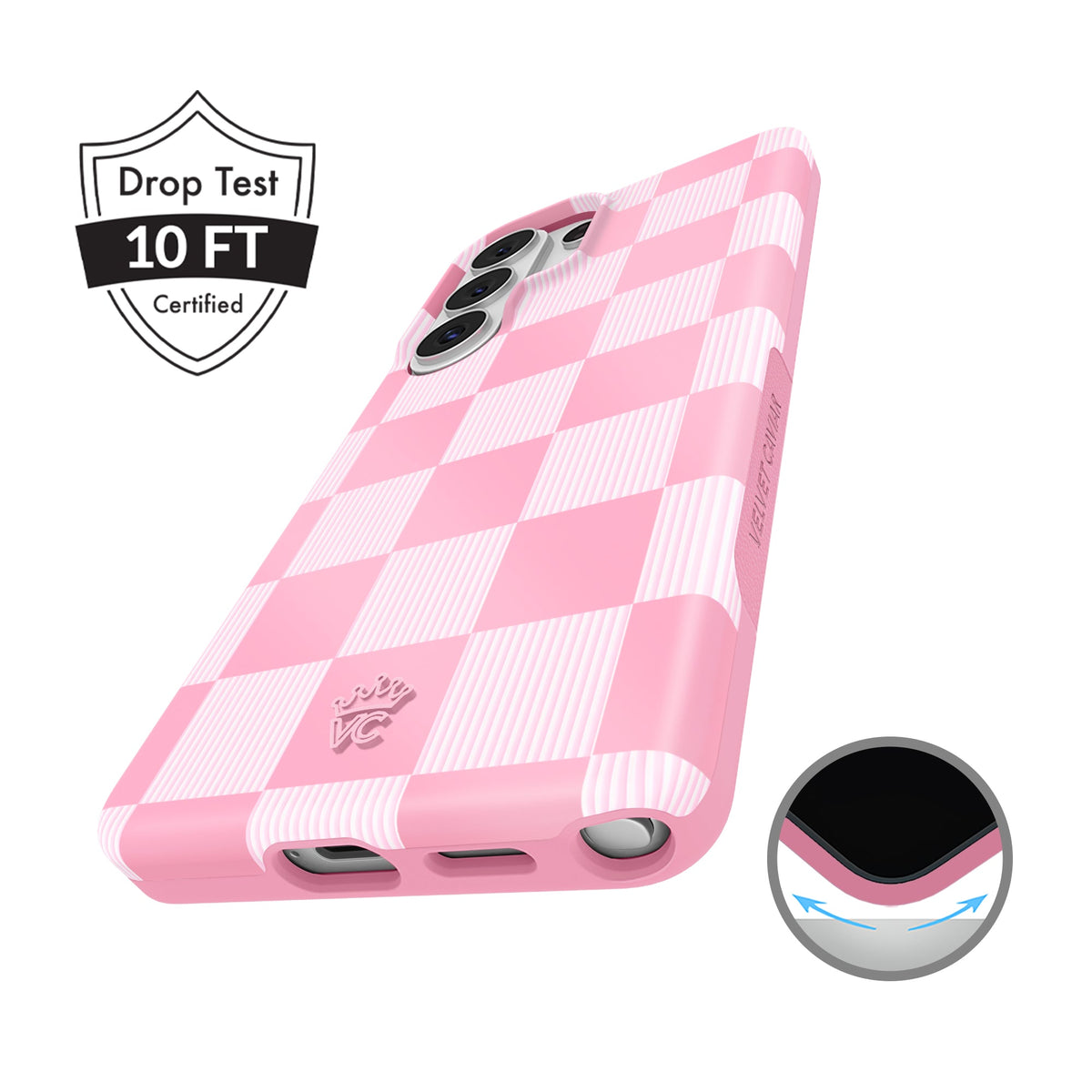 Pink Vibe Checkered Samsung Case