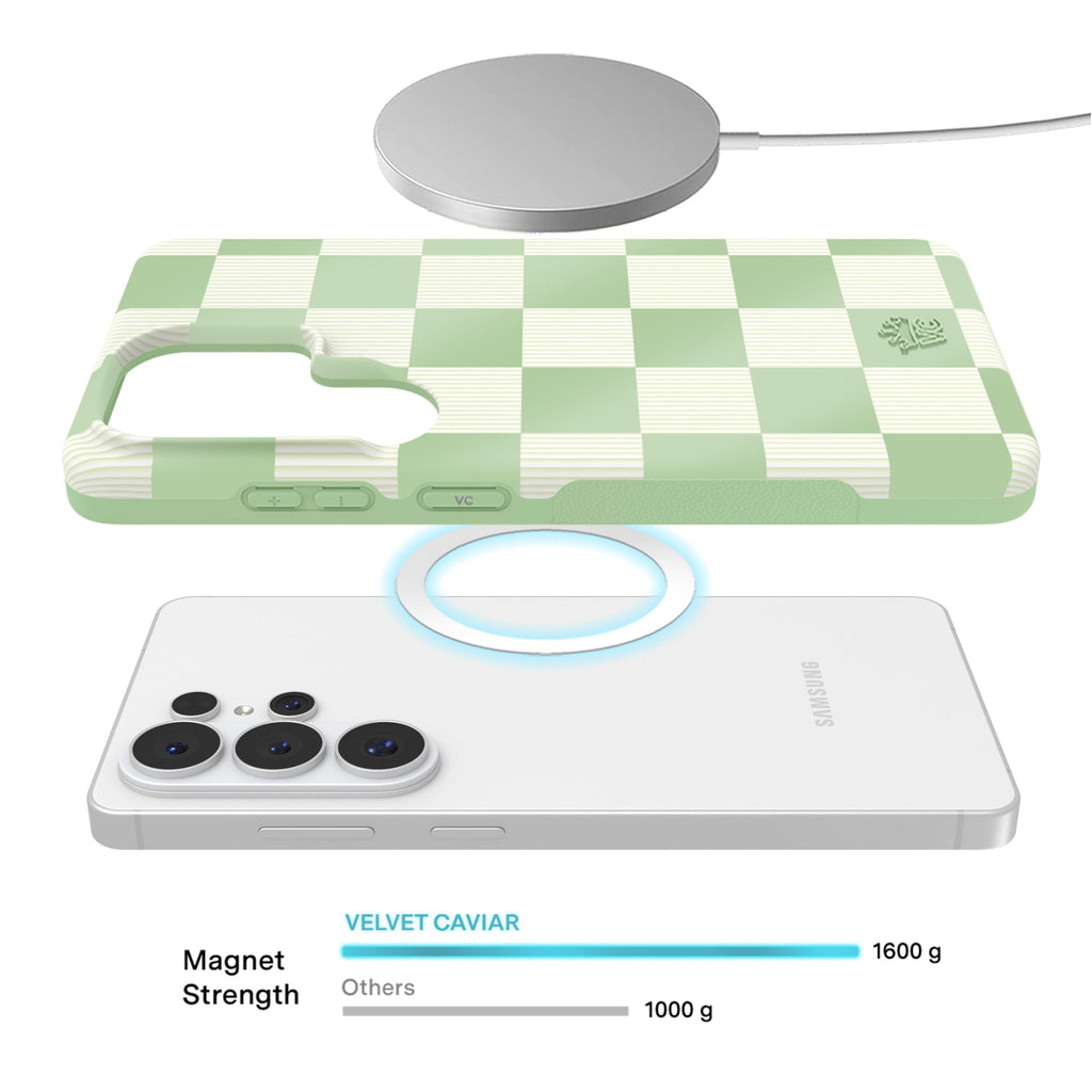 Pistachio Vibe Checkered Samsung Case