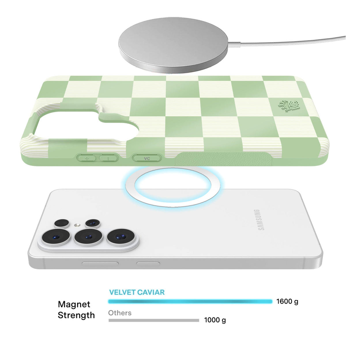 Pistachio Vibe Checkered Samsung Case