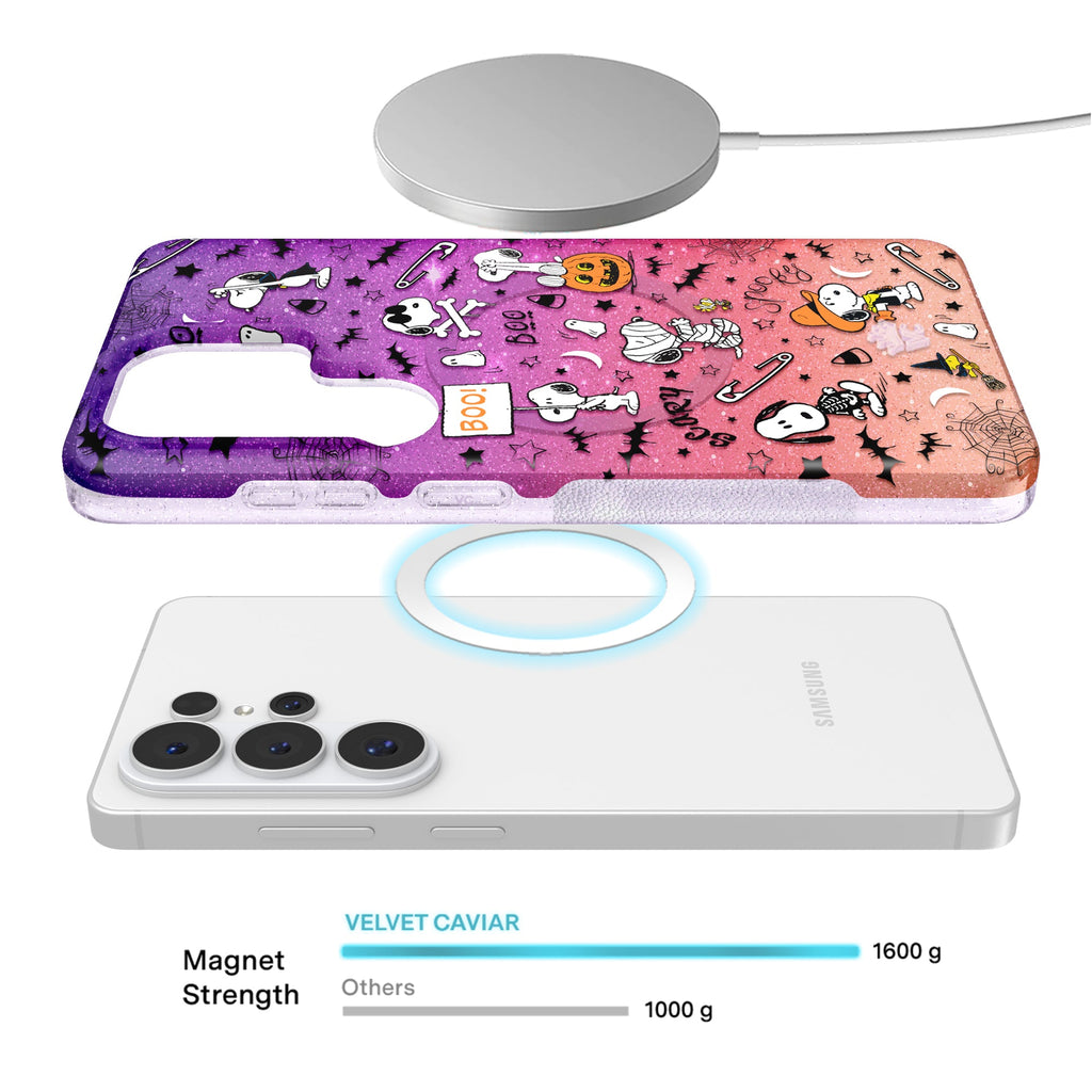 Snoopy Spooky Glitter Samsung Case