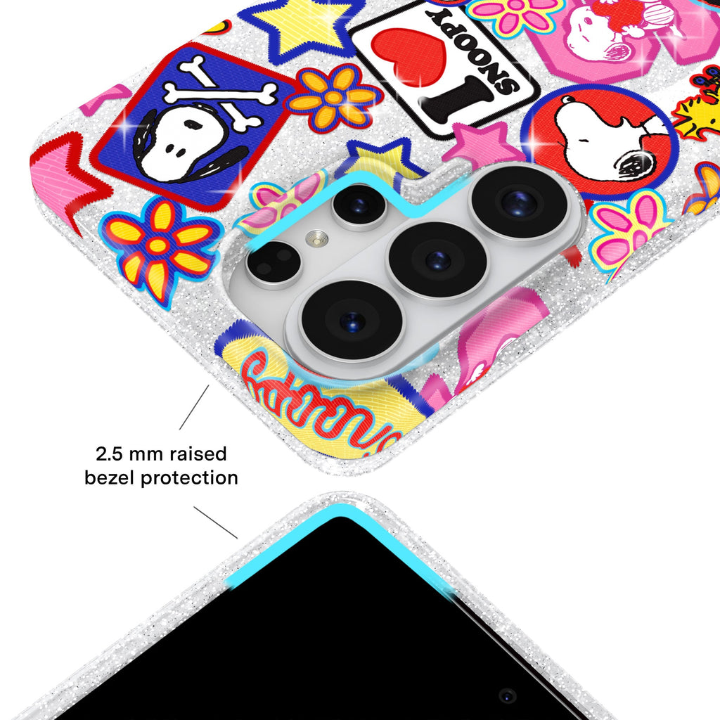 Snoopy Patchwork Glitter Samsung Case