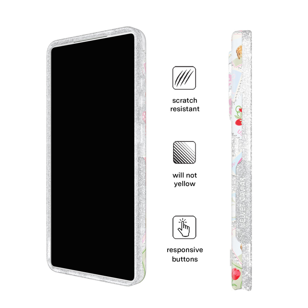 Spring Whimsy Stamps Glitter Samsung Case