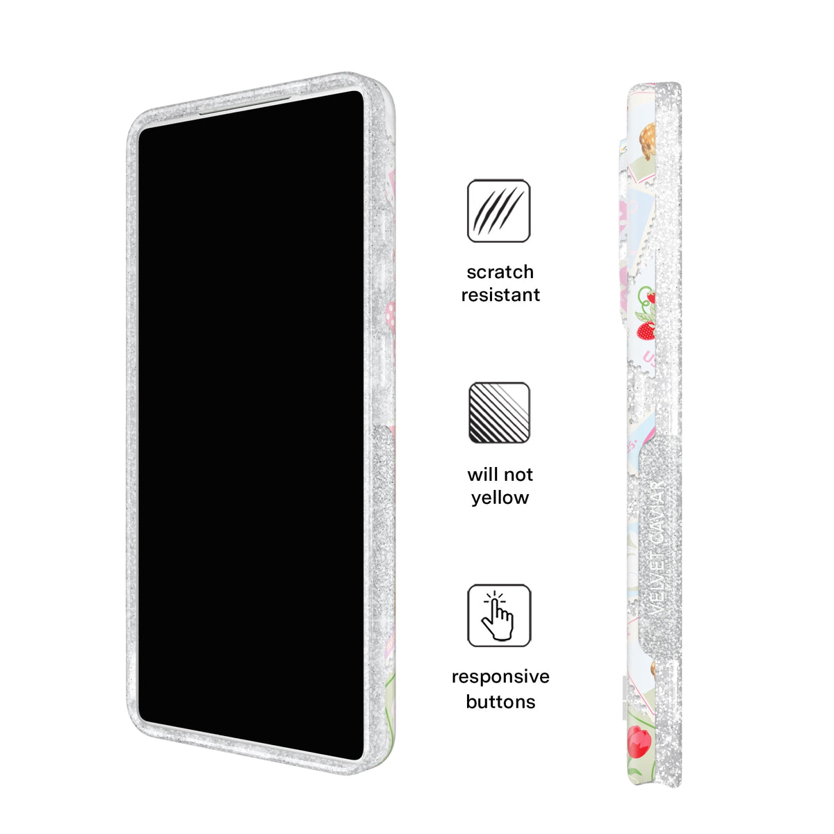 Spring Whimsy Stamps Glitter Samsung Case