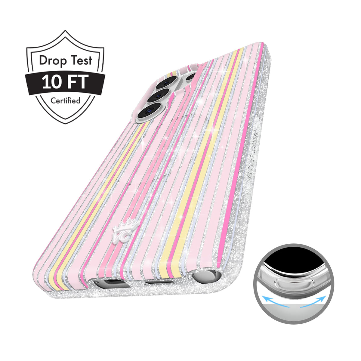 Sunkissed Stripes Glitter Samsung Case