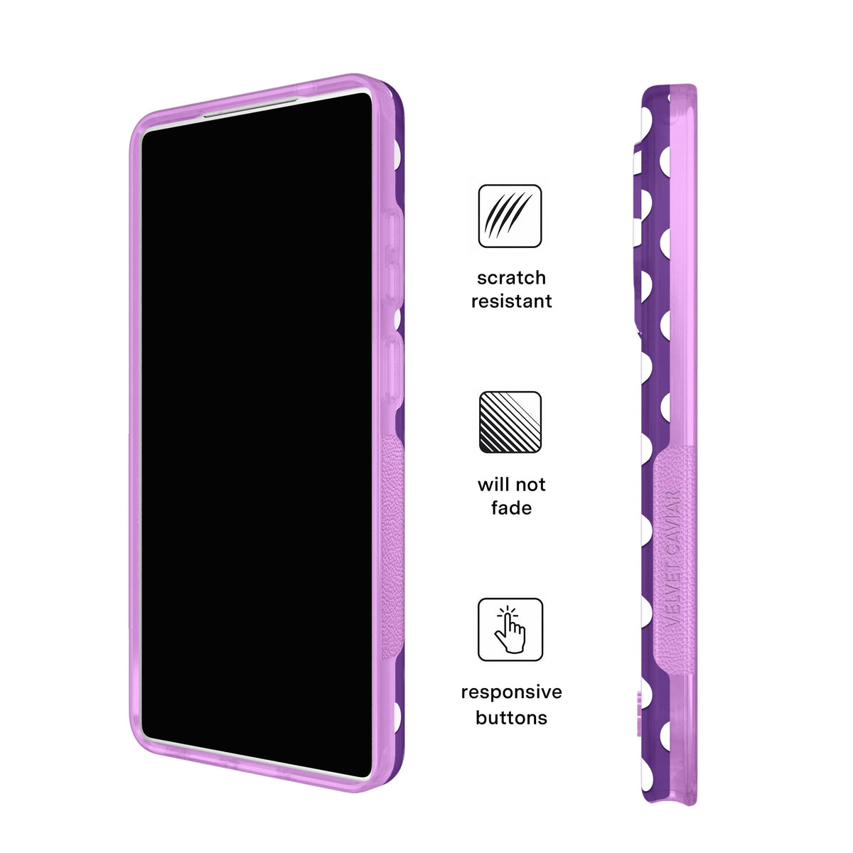 Violet Glow Polka Dot Samsung Case