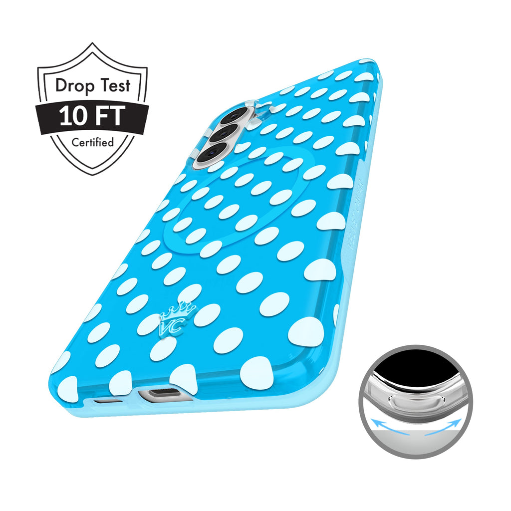 Aquamarine Polka Dot Samsung Case