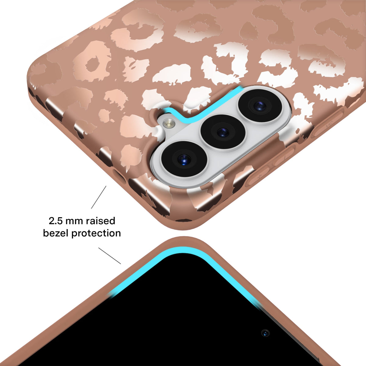 Bronze Chrome Leopard Samsung Case