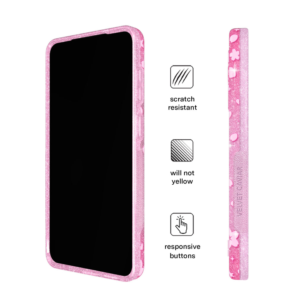 Cherry Blossom Glitter Samsung Case