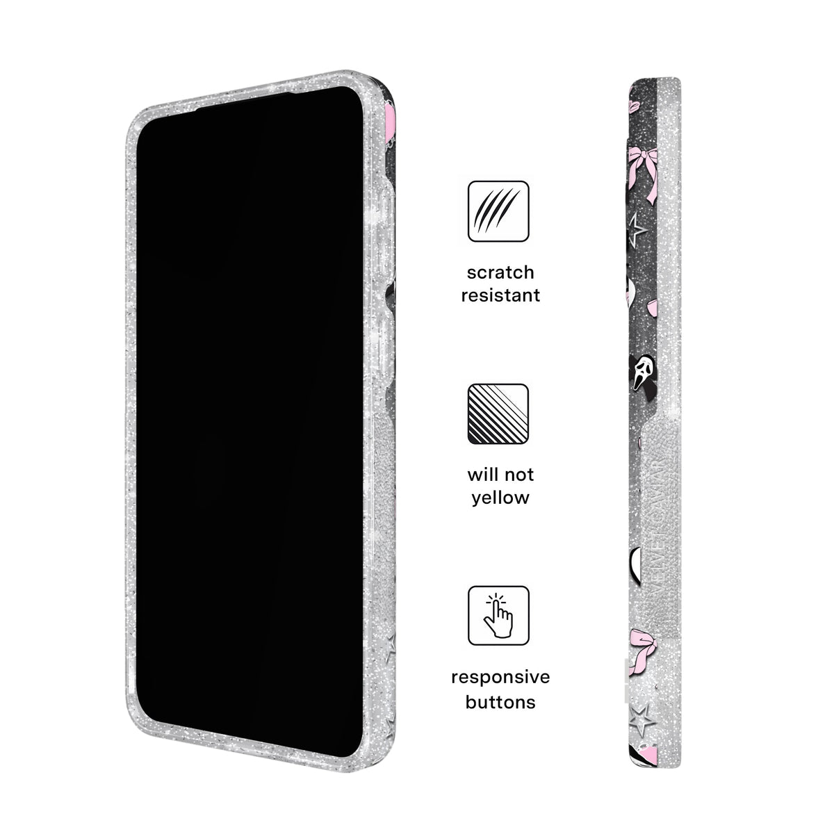 Ghost Face Goth Glitter Samsung Case