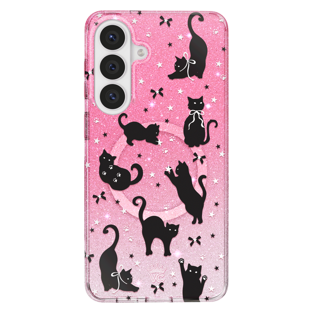 Lucky Kittens Glitter Samsung Case