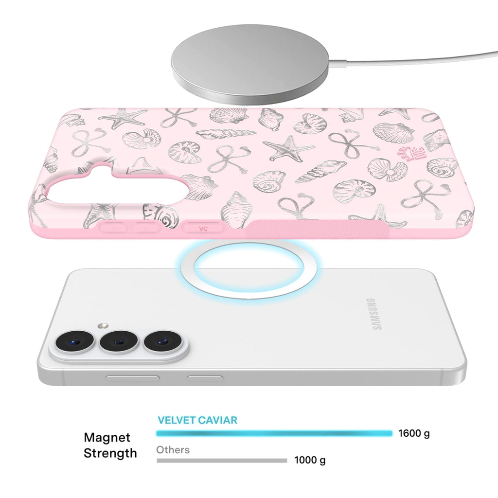 Pink Coastal Seashells Samsung Case